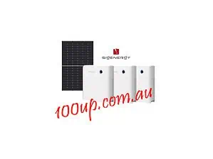 Solar panel and three white battery storage units with monitoring display for off-grid power system