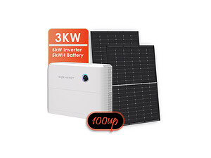 3kW off-grid solar kit showing Jinko Panels and Sigenergy inverter and 5kWh battery system