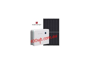 Sigenergy white battery storage unit with solar panel showing complete 5kW off-grid solar system components