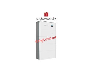 White Sigenergy battery unit with modular stacking design for off-grid solar energy storage systems