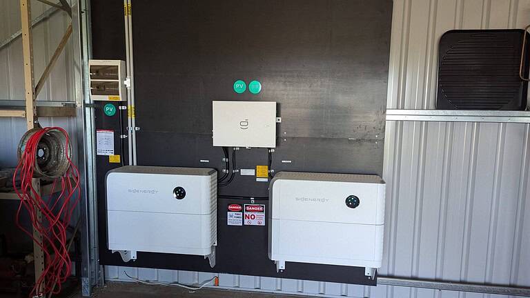 17kW off-grid solar panel array installed at Scotsburn Winery near Ballarat powering pumps, refrigeration and processing equipment